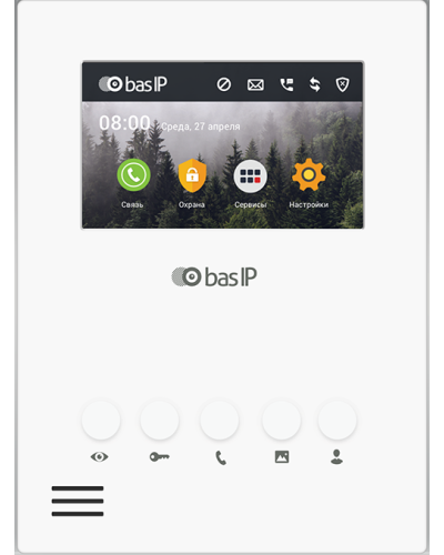 AU-04LA (AU-04L) WHITE. Монитор IP-домофона. BAS-IP в Череповце