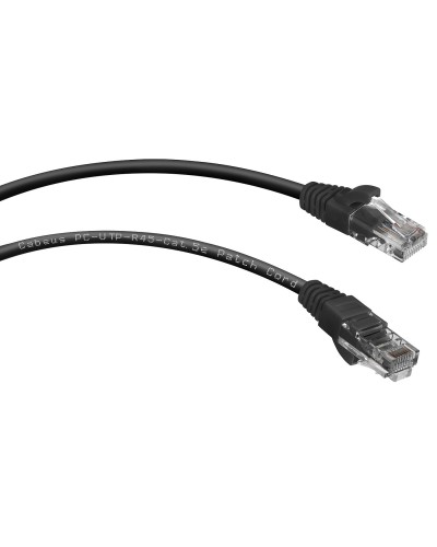 PC-UTP-RJ45-Cat.5e-1m-BK (7676c), чёрный. Патч-корд медный. CABEUS в Череповце