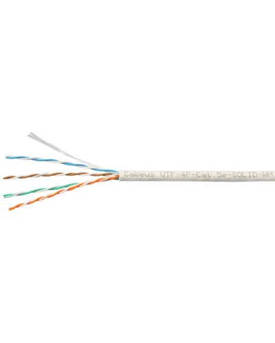 UTP-4P-Cat.5e-SOLID-WH-100 (7471c-5). Кабель «витая пара» (LAN) для структурированных систем связи. CABEUS в Череповце