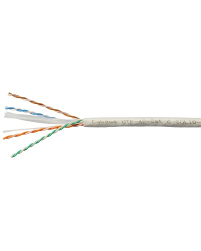 UTP-4P-Cat.6-SOLID-LSZH-GY (11108c). Кабель «витая пара» (LAN) для структурированных систем связи. CABEUS в Череповце