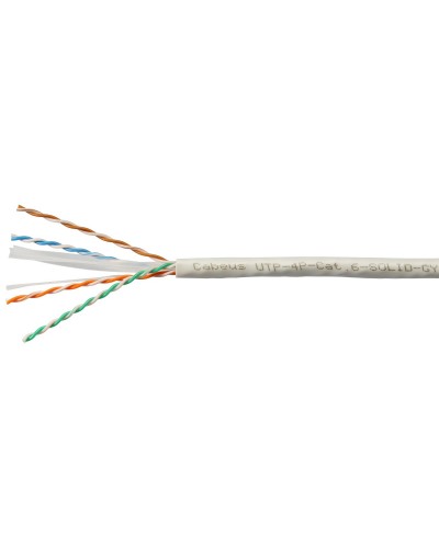 UTP-4P-Cat.6-SOLID-LSZH-GY-100 (11108c-5). Кабель «витая пара» (LAN) для структурированных систем связи. CABEUS в Череповце