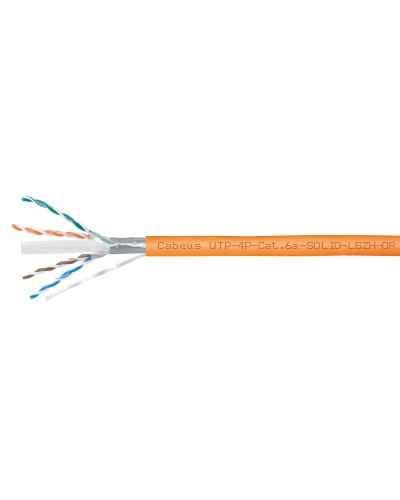 UTP-4P-Cat.6a-SOLID-LSZH-OR (11374c). Кабель «витая пара» (LAN) для структурированных систем связи. CABEUS в Череповце
