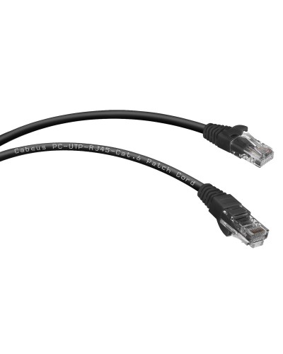 PC-UTP-RJ45-Cat.6-3m-BK (8666c), чёрный. Патч-корд медный. CABEUS в Череповце