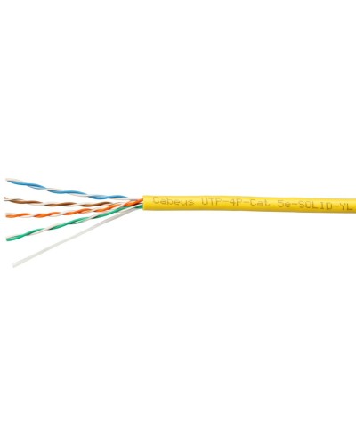 UTP-4P-Cat.5e-SOLID-LSZH-YL-100 (9780c-5). Кабель «витая пара» (LAN) для структурированных систем связи. CABEUS в Череповце