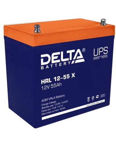 Delta HRL 12-55 X. Аккумулятор герметичный свинцово-кислотный. Delta в Череповце