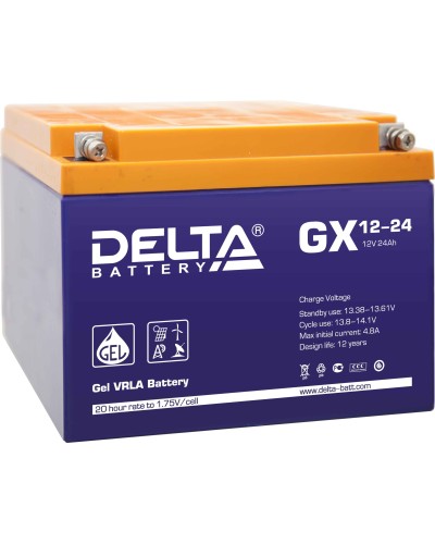 Delta GX 12-24. Аккумулятор герметичный свинцово-кислотный. Delta в Череповце