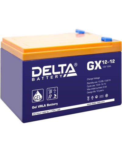 Delta GX 12-12. Аккумулятор герметичный свинцово-кислотный. Delta в Череповце