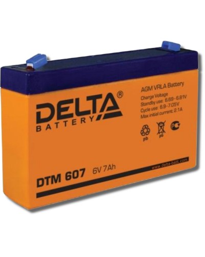Delta DTM 607. Аккумулятор герметичный свинцово-кислотный. Delta в Череповце