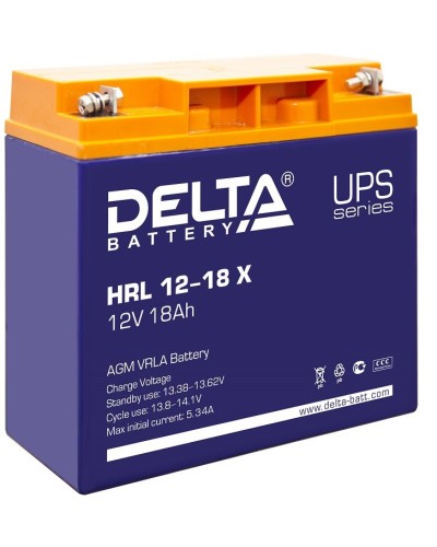 Delta HRL 12-18 X. Аккумулятор герметичный свинцово-кислотный. Delta в Череповце