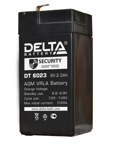 Delta DT 6023 (75мм). Аккумулятор герметичный свинцово-кислотный. Delta в Череповце