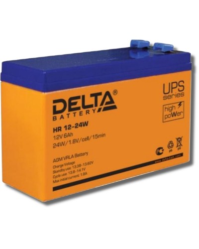 Delta HR 12-24 W. Аккумулятор герметичный свинцово-кислотный. Delta в Череповце
