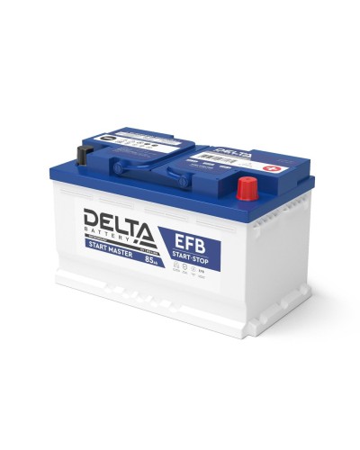 Delta START MASTER EFB 1285 (85 Ah). Аккумулятор автомобильный герметичный свинцово-кислотный. Delta в Череповце