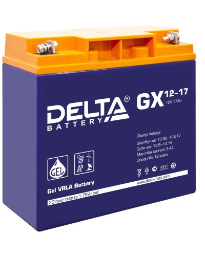 Delta GX 12-17. Аккумулятор герметичный свинцово-кислотный. Delta в Череповце