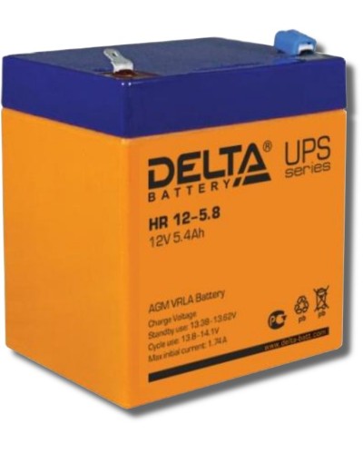 Delta HR 12-5.8. Аккумулятор герметичный свинцово-кислотный. Delta в Череповце