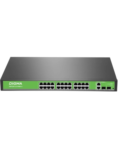 DSP224F-2C-R400 DSP224F-2C-R400 V1 (L2) 24х100Мбит/с 2хКомбо(1000BASE-T/SFP) 24PoE 24PoE+ 400W. Коммутатор с питанием по PoE. Digma в Череповце