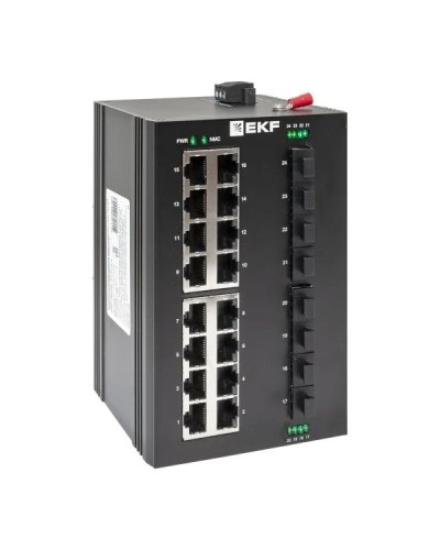 TSX-U-8GX/SFP-16GT. Промышленный неуправляемый коммутатор. EKF в Череповце