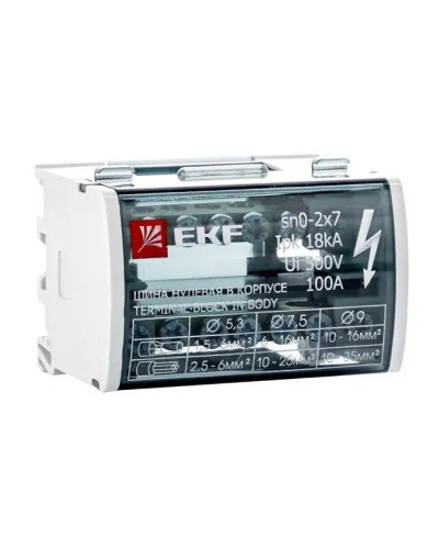 Шина нулевая в корпусе 2х7 (sn0-2х7). Шина нулевая в корпусе. EKF в Череповце