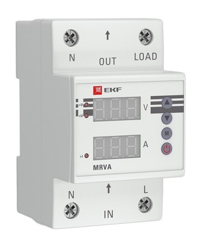 MRVA 63A PROxima (MRVA-63A). Реле напряжения и тока с дисплеем. EKF в Череповце