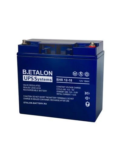 B.ETALON BHR 12-18. Аккумулятор герметичный свинцово-кислотный. ETALON в Череповце