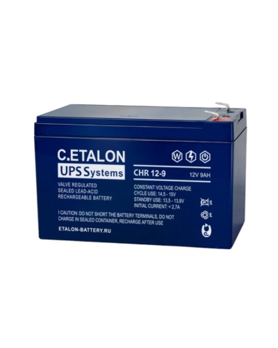 C.ETALON CHR 12-9. Аккумулятор герметичный свинцово-кислотный. ETALON в Череповце