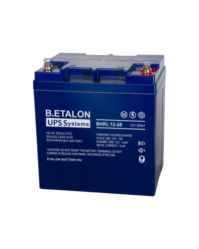 B.ETALON BHRL 12-28. Аккумулятор герметичный свинцово-кислотный. ETALON в Череповце
