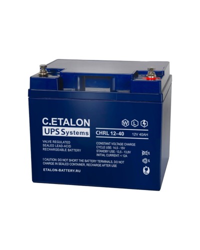 C.ETALON CHRL 12-40. Аккумулятор герметичный свинцово-кислотный. ETALON в Череповце