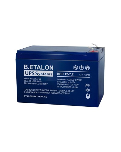 B.ETALON BHR 12-7,2. Аккумулятор герметичный свинцово-кислотный. ETALON в Череповце