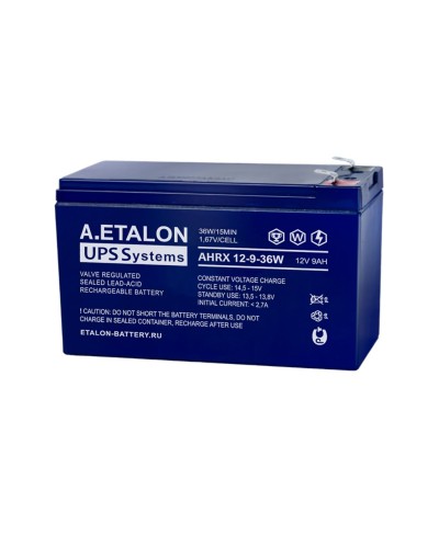 A.ETALON AHRX 12-9-36W. Аккумулятор герметичный свинцово-кислотный. ETALON в Череповце