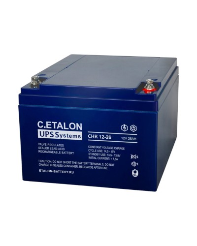 C.ETALON CHR 12-26. Аккумулятор герметичный свинцово-кислотный. ETALON в Череповце