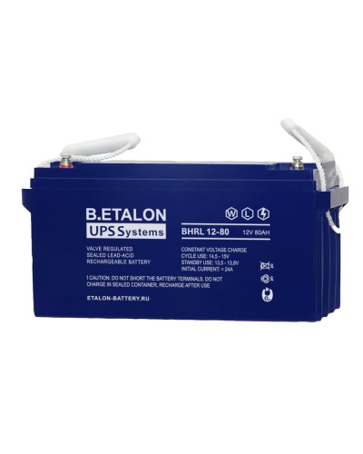 B.ETALON BHRL 12-80. Аккумулятор герметичный свинцово-кислотный. ETALON в Череповце