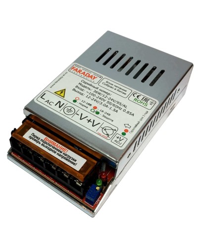 36W/12-24V/95AL. Импульсный блок питания. FARADAY в Череповце
