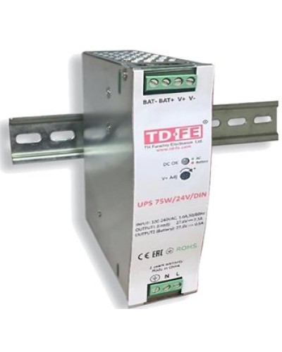 UPS 75W/24V/DIN. Блок бесперебойного питания. FARADAY в Череповце
