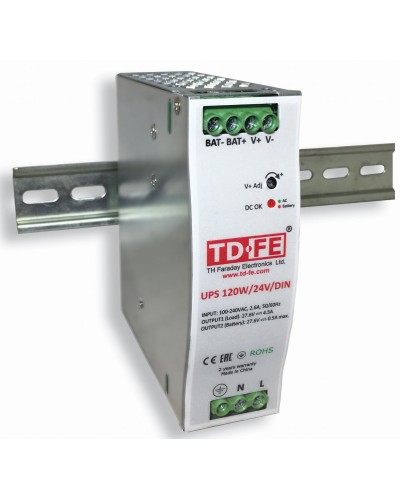 UPS 120W/24V/DIN. Блок бесперебойного питания. FARADAY в Череповце