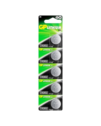 GP Lithium CR2032 (GP CR2032-2C5 100/2000), упак. 5 шт. БЛИСТЕР. Литиевые дисковые батарейки. GP Batteries в Череповце