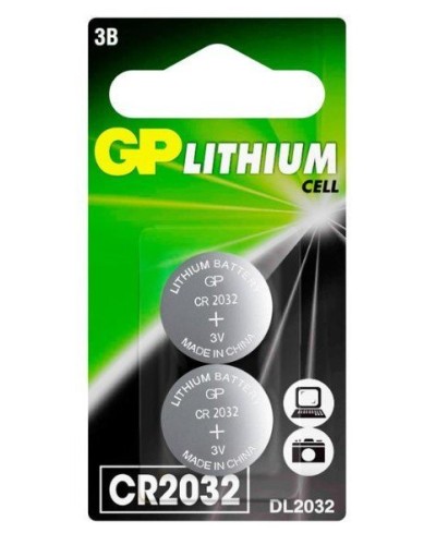 GP Lithium CR2032 (GP CR2032-2CRU2), упак. 2 шт. БЛИСТЕР. Литиевые дисковые батарейки. GP Batteries в Череповце