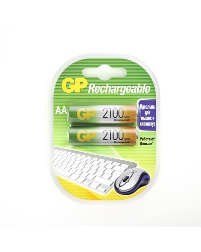 GP 210AAHC AA (GP 210AAHC-2DECRC2), упак. 2 шт.. Перезаряжаемые аккумуляторы. GP Batteries в Череповце