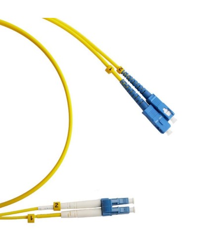 FC-D2-9-LC/UR-SC/UR-H-2M-LSZH-YL. Патч-корд волоконно-оптический LC/UPC-SC/UPC. Hyperline в Череповце