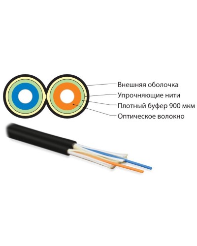 FO-D3-IN-50-2-LSZH-BK. Кабель волоконно-оптический многомодовый. Hyperline в Череповце