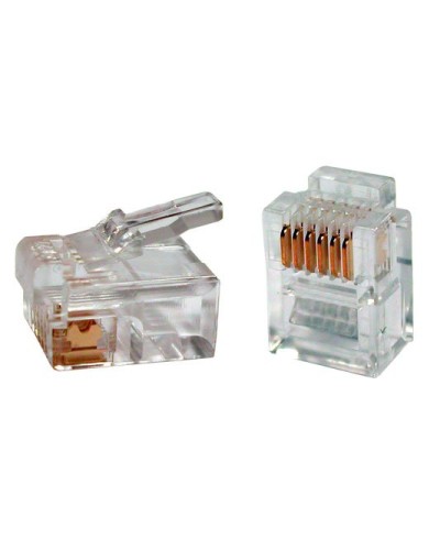 PLUG-6P6C-P-C2-100 (100 шт). Разъем RJ-12. Hyperline в Череповце