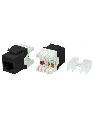 KJ8-8P8C-C6-180-BK. Вставка Keystone Jack RJ-45. Hyperline в Череповце