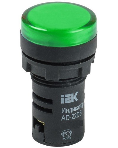 Лампа AD22DS (LED) матрица D22мм зеленый 230В (BLS10-ADDS-230-K06). Светосигнальный индикатор. IEK в Череповце
