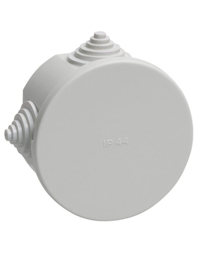 Коробка распаячная КМ41237 D75х40 открытой проводки IP44 4 гермоввода серая (UKO11-075-040-000-K41-44). Коробка распаячная безгалогенная (HF). IEK в Череповце