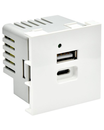 Розетка USB A+C 4,2А PRIMER РКЮ-25-40-П белый IEK (PR-KK40D-RU-0-2-AC-K01). Розетка USB. IEK в Череповце