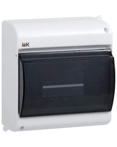 Корпус пластиковый КМПн 2/6 IP30 белый KREPTA 3 (MKP42-N-06-30-09). Щиток модульный с прозрачной дверцей, настенный. IEK в Череповце