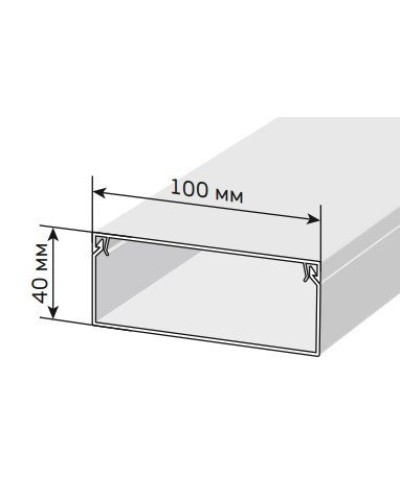 Короб 100х40 ЭЛЕКОР (CKK10-100-040-1-K01). Кабель-канал с двойным замком. IEK в Череповце