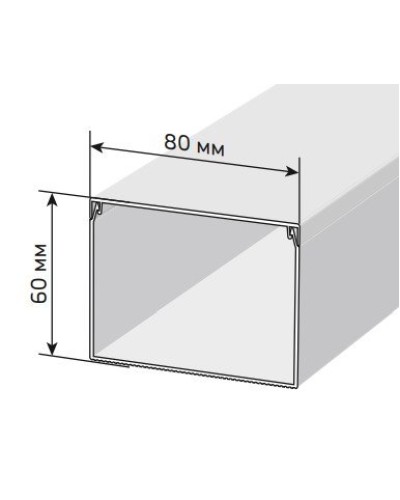 Короб 80х60 ЭЛЕКОР (CKK10-080-060-1-K01-008). Кабель-канал с двойным замком. IEK в Череповце