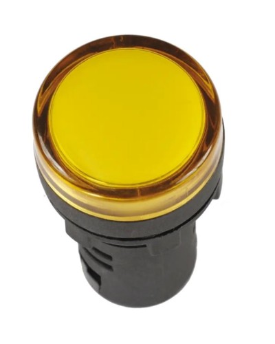 Лампа AD22DS (LED) матрица D22 мм желтый 12В AC/DC желтый (BLS10-ADDS-012-K05). Светосигнальный индикатор. IEK в Череповце