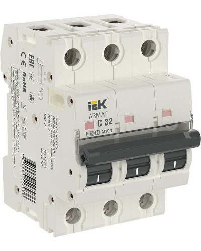 M10N 3P C 32А 10кА ARMAT (AR-M10N-3-C032). Автоматический выключатель. IEK в Череповце