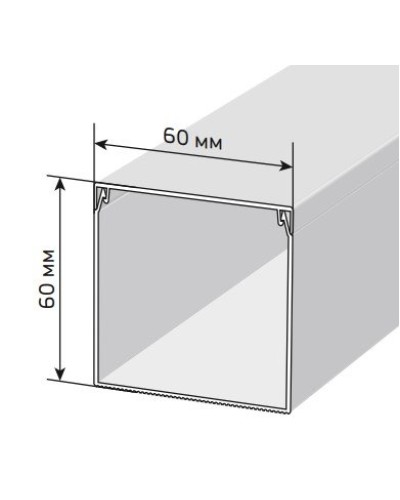 Короб 60х60 ЭЛЕКОР (CKK10-060-060-1-K01). Кабель-канал с двойным замком. IEK в Череповце