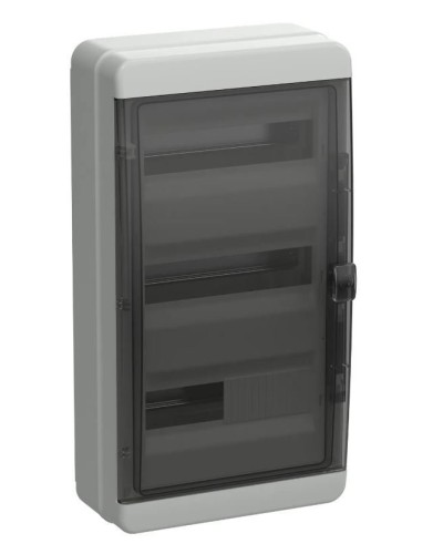 Корпус пластиковый КМПн-36 IP65 TEKFOR (TF5-KP72-N-36-65-K03-K02). Корпус модульный пластиковый черная прозрачная дверь. IEK в Череповце